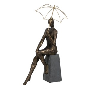 Deko-Figur Kupfer Damen 25 x 17,5 x 44 cm