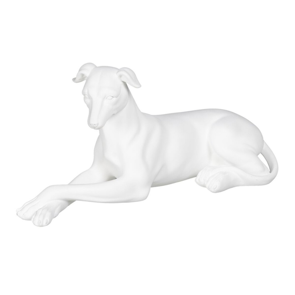 Decorative Figure White Dog 18 x 12,5 x 37 cm