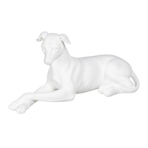 Decorative Figure White Dog 18 x 12,5 x 37 cm