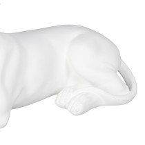 Figurine Décorative Blanc Chien 18 x 12,5 x 37 cm