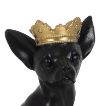 Deko-Figur Schwarz Gold Hund 17 x 11,7 x 25,5 cm