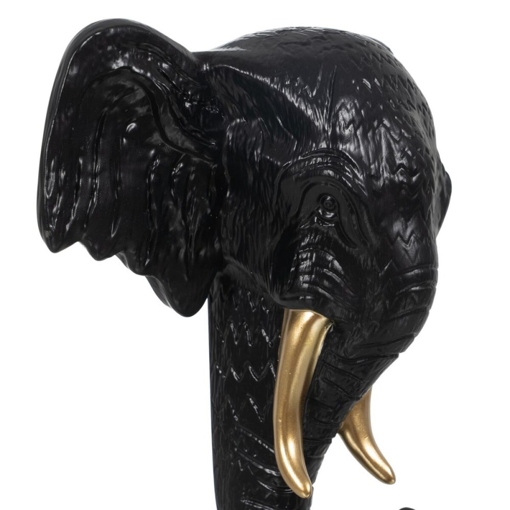 Deko-Figur Schwarz Gold Elefant 20,5 x 14,3 x 35,5 cm