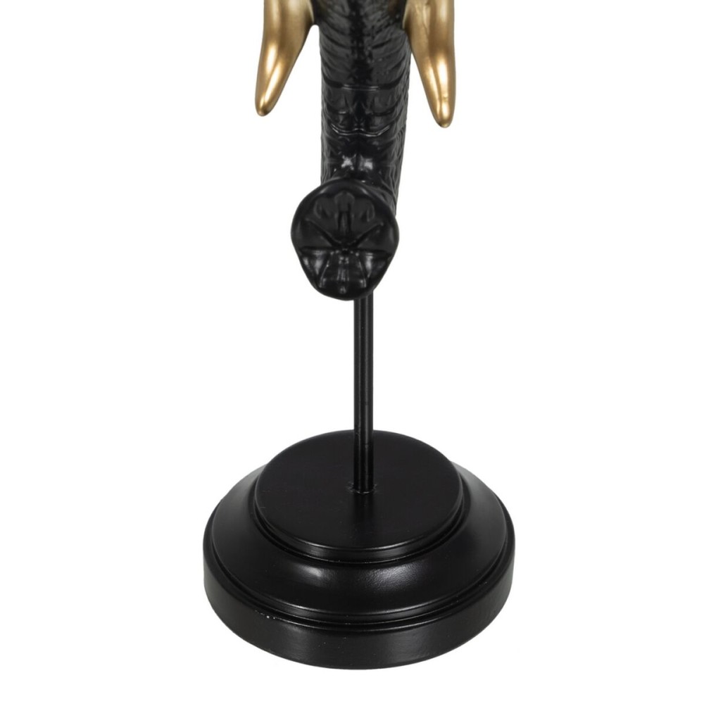 Decorative Figure Black Golden Elephant 20,5 x 14,3 x 35,5 cm