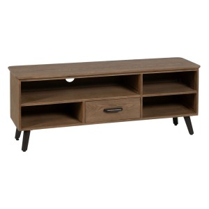 TV furniture Black Natural Iron Fir wood 150 x 41 x 59 cm