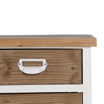 Chest of drawers White Beige Iron Fir wood 94 x 35 x 108 cm