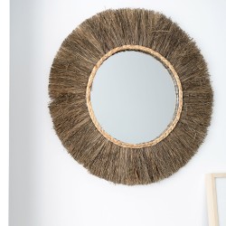 Wall mirror Vinthera Moa Rattan Natural (4 Units)