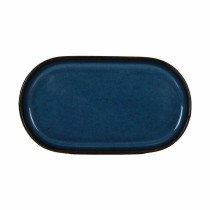 Tablett für Snacks La Mediterránea Chester Blau Oval 20 x 11 x 1,5 cm (18 Stück)