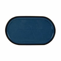 Tablett für Snacks La Mediterránea Chester Blau Oval 30,5 x 17,5 x 2,8 cm (8 Stück)