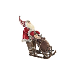 Decorative Figure DKD Home Decor Red Grey Wood Father Christmas 42 x 22 x 48 cm