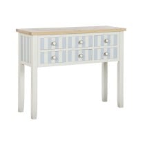 Console Home ESPRIT Bleu Blanc Bois de paulownia 103 x 35 x 80 cm