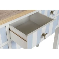 Console Home ESPRIT Bleu Blanc Bois de paulownia 103 x 35 x 80 cm