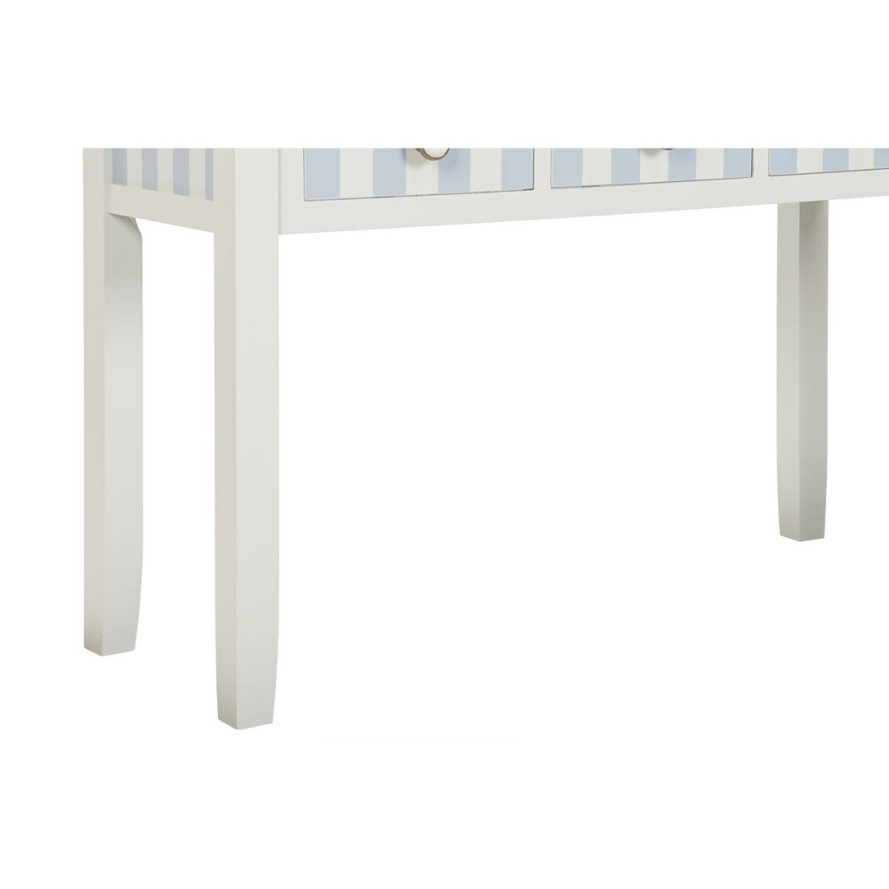 Console Home ESPRIT Blue White Paolownia wood 103 x 35 x 80 cm