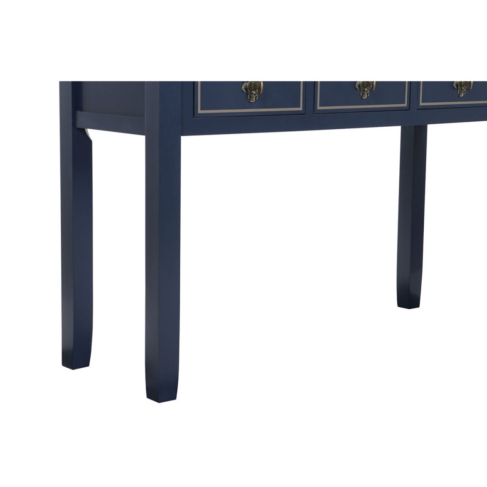 Console Home ESPRIT Marron Blue marine Bois de paulownia 103 x 35 x 80 cm