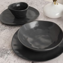 Assiette plate Bidasoa Cosmos Noir Céramique 23 cm (6 Unités)