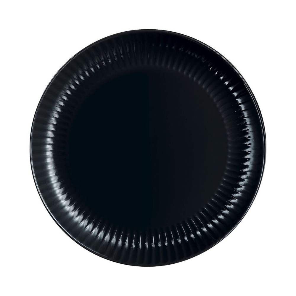 Assiette plate Luminarc Cottage Noir verre 25 cm (24 Unités)