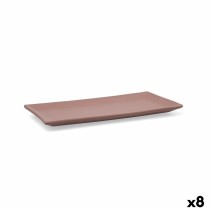 Tablett für Snacks Quid Mineral Gres Terrakotta aus Keramik 15 x 30 cm (8 Stück)