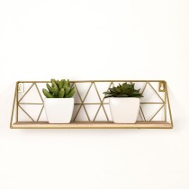 Shelves Vinthera Moa Steel Golden 40 x 12 x 12 cm (8 Units)