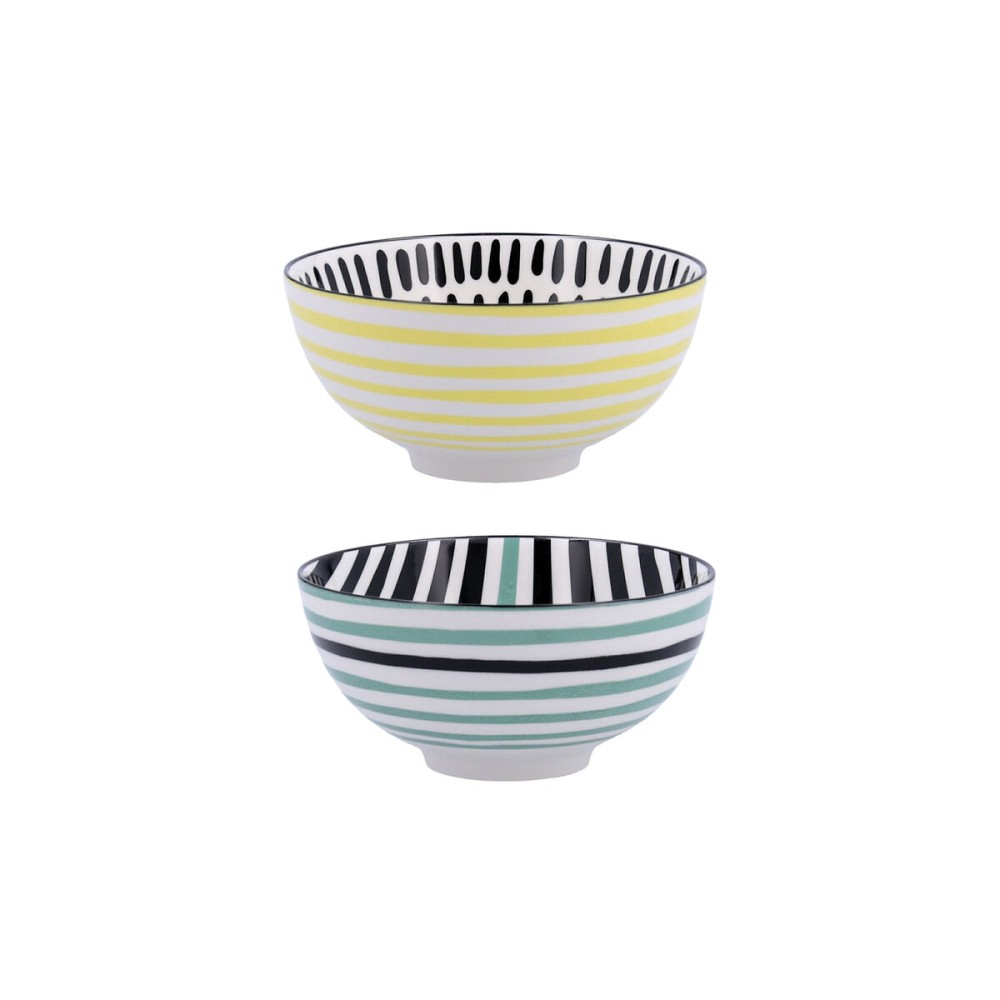 Bowl Bidasoa Zigzag Multicolour Ceramic 15 x 15 x 7,3 cm (6 Units)