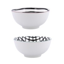 Bowl Bidasoa Zigzag Multicolour Ceramic 20 x 20 x 5 cm (4 Units)