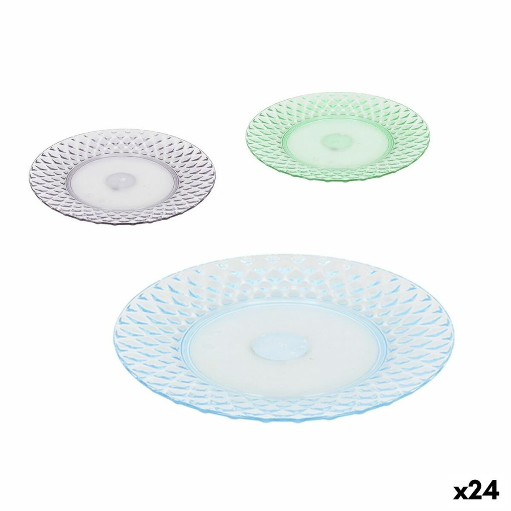 Flat Plate La Mediterránea Plastic 19 x 19 x 2 cm (24 Units)