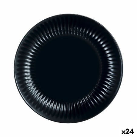 Assiette à dessert Luminarc Cottage Noir verre 19 cm (24 Unités)