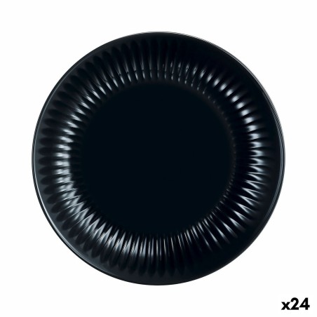 Dessert dish Luminarc Cottage Black Glass 19 cm (24 Units)