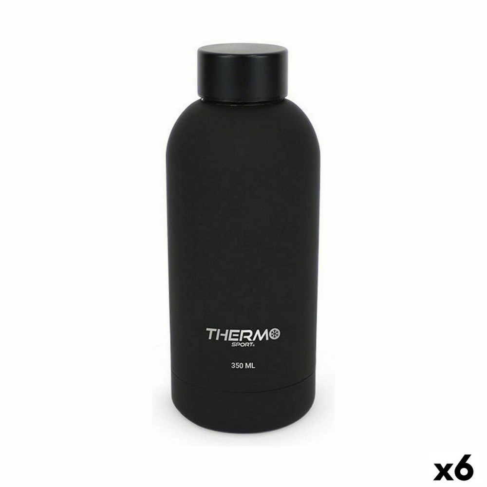 Bouteille Thermique ThermoSport Soft Touch Noir 350 ml (6 Unités)