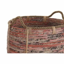 Set de basket DKD Home Decor Pêche Naturel Boho 52 x 52 x 58 cm