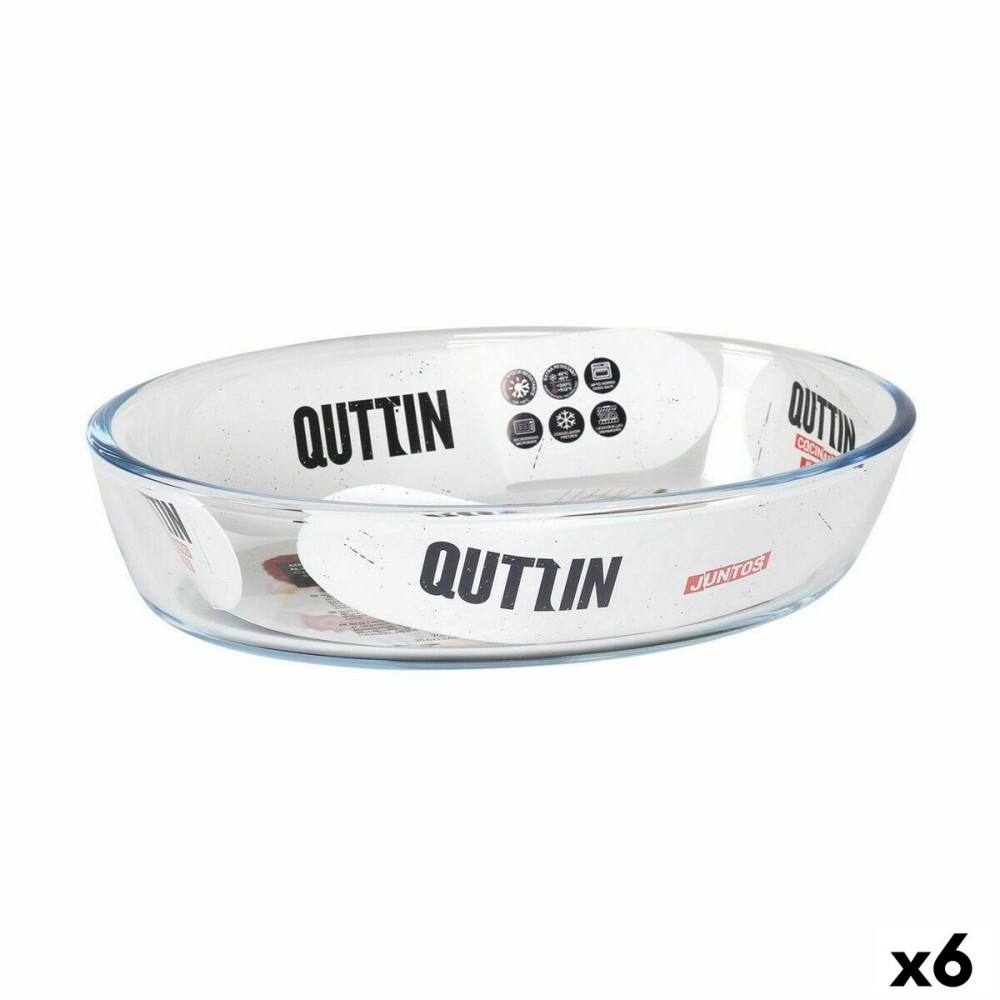 Plat à Gratin Quttin 700 ml verre Oblongue (6 Unités)