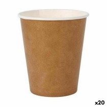 Set of glasses Algon Disposable kraft paper 12 Pieces 250 ml (20 Units)