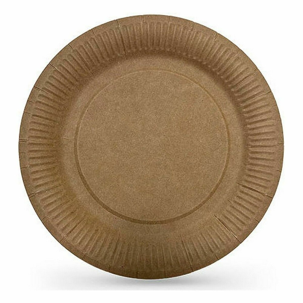 Plate set Algon Disposable kraft paper 12 Pieces 18 cm (24 Units)