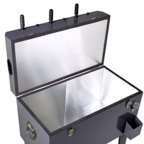 Portable Fridge Fresh Grey Metal Steel polypropylene 71 x 59 x 93 cm