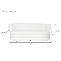 Canapé DKD Home Decor Blanc 193 x 92 x 79 cm