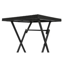 Tisch-Set mit 2 Stühlen Home ESPRIT Schwarz Stahl Synthetischer Rattan 58 x 58 x 71,5 cm