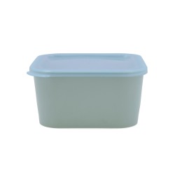 Panier-repas carré avec couvercle Quid Inspira 1,3 L Vert Plastique (12 Unités)