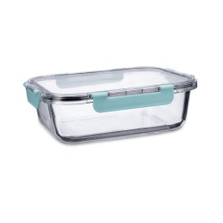 Lunchbox hermetisch Quid Purity rechteckig 1,5 L Durchsichtig Glas (6 Stück)