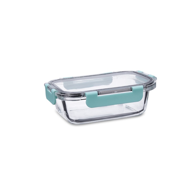 Lunchbox hermetisch Quid Purity rechteckig 630 ml Durchsichtig Glas (12 Stück)