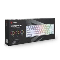 Clavier Savio WHITEOUT X2 RED Noir Qwerty US