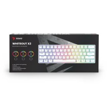 Clavier Savio WHITEOUT X2 RED Noir Qwerty US