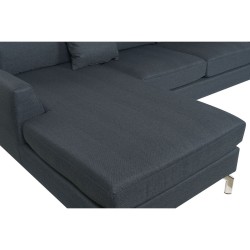 Sofa DKD Home Decor Blau Metall 300 x 160 x 85 cm