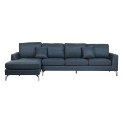 Sofa DKD Home Decor Blau Metall 300 x 160 x 85 cm