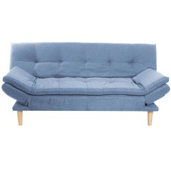 Sofa DKD Home Decor Blau Himmelsblau natürlich Holz Scandi 180 x 85 x 83 cm