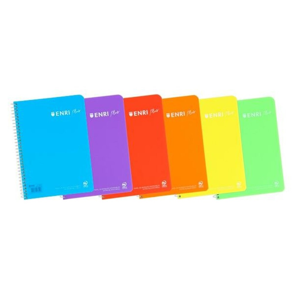 Notebook ENRI Multicolour Din A4 80 Sheets (5 Units)