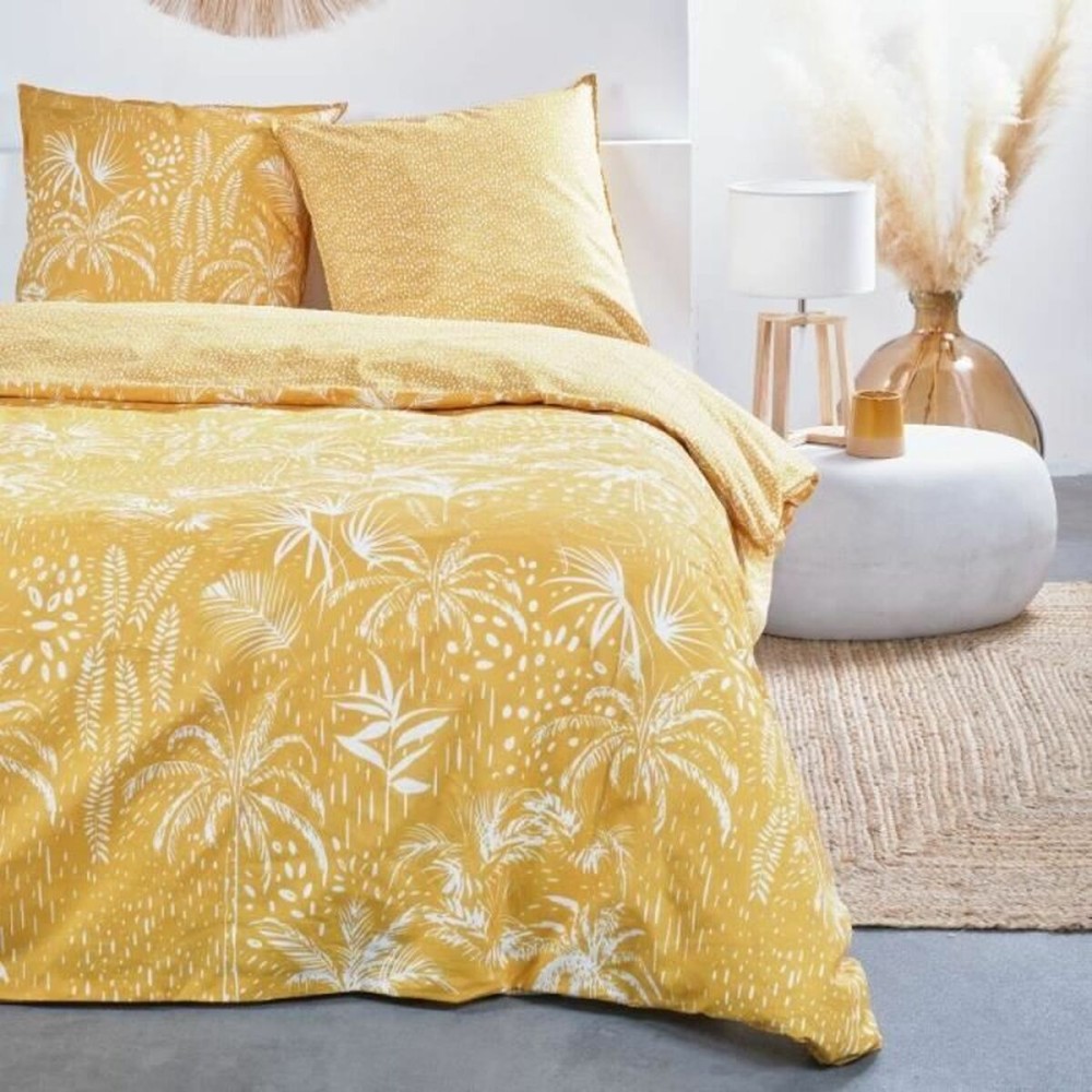 Duvet cover set TODAY 220 x 240 cm Yellow 3 Pieces