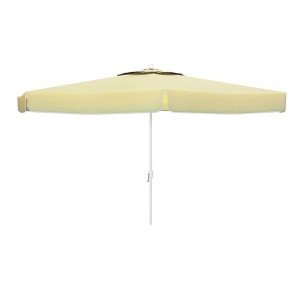 "Marbueno Parasol Aluminium 8 Barres D270 cm Polyester Blanc Jardin, Piscine et Terrasse 10182"