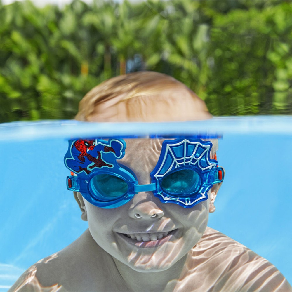 Bestway Spiderman Schwimmbrille für Kinder mit Silikonband +3 Jahre Strand und Pool 98022