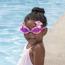 Bestway Lunettes de Natation Enfant Minnie & Friends, Sangle Silicone +3 Ans Piscine et Plage 09112