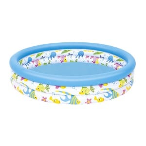 Bestway Kinder Aufblasbares Pool 3 Ringe Koralle 122x25 cm +2 Jahre Garten 51009