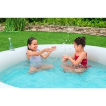 Bestway Piscine Enfant 2 Arceaux Arc-en-ciel 206x206x51cm +6 Ans Jardin 54443