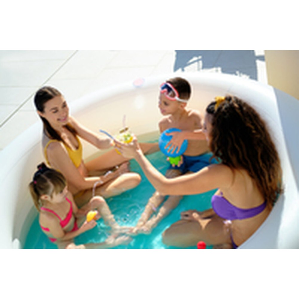 Bestway Piscine Enfant 2 Arceaux Arc-en-ciel 206x206x51cm +6 Ans Jardin 54443